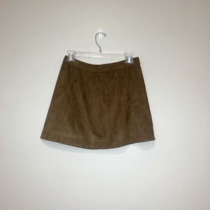 Abercrombie Brown Vegan Suede High Waisted Mini Skirt- size 2